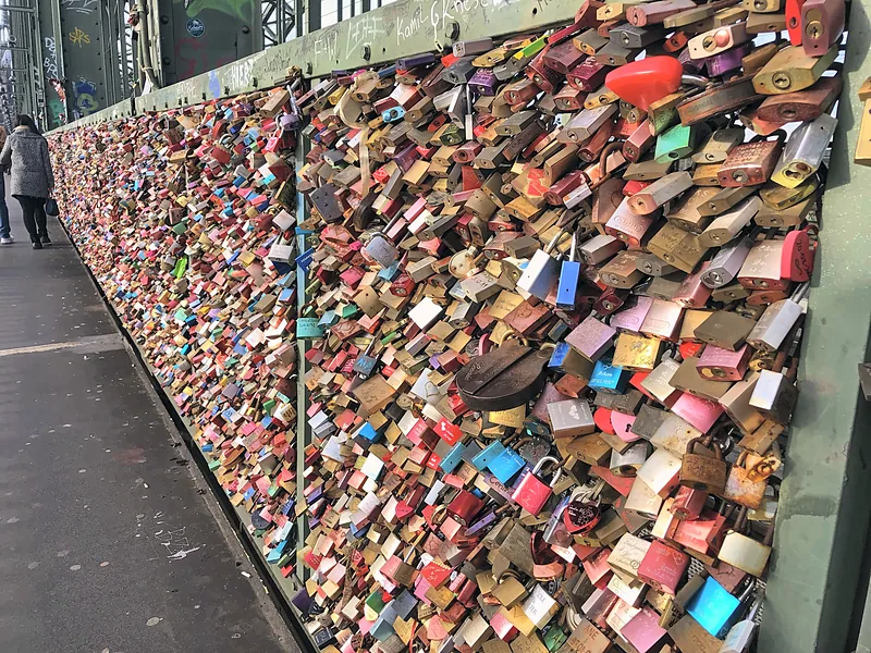 Love locks on the Hohenzollern Bridge