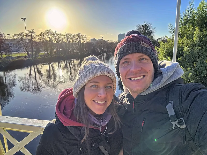 Us on a bridge over the Lee