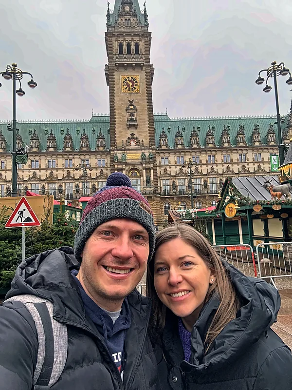Us at the Rathaus Christmas market