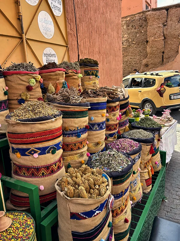 A spice stall in the souk