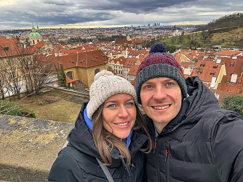 Us above the rooftops of Mala Strana