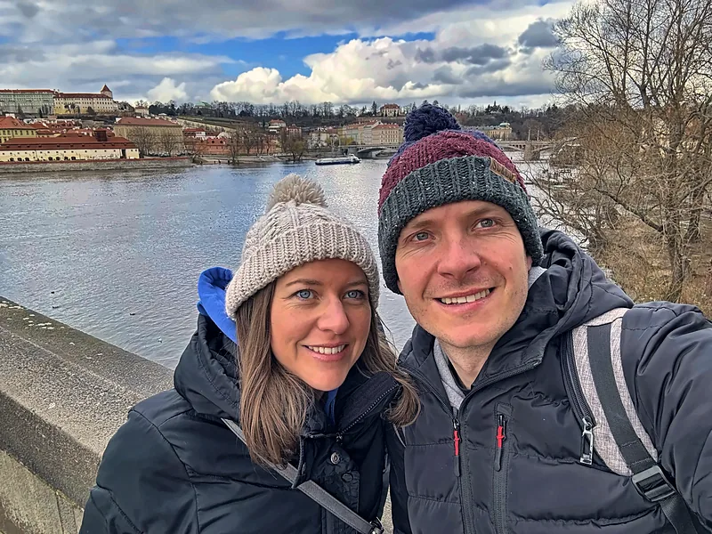 Us on the Vltava embankment