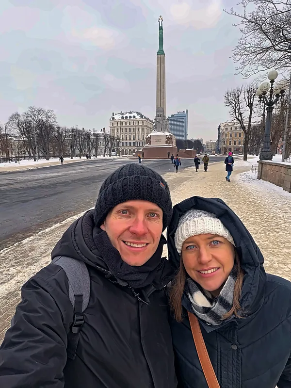 Us by the Freedom Monument