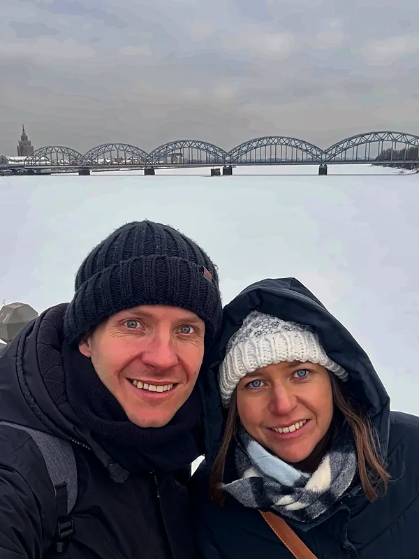 Us by the frozen river
