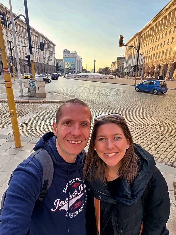 Us in central Sofia