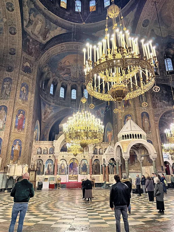 Inside Alexander Nevsky Cathedral