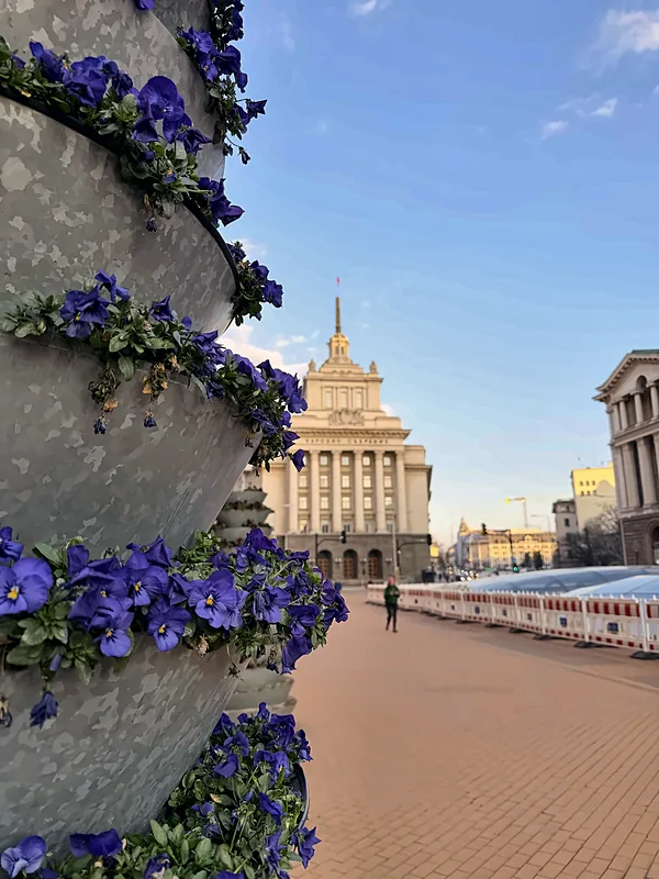 A flower column in spring