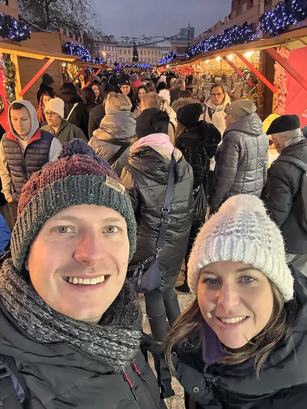 Us at the Christmas market