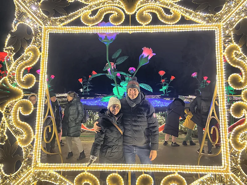 Us in the light garden