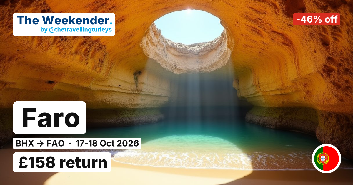 Faro weekend break from Birmingham - £158 return