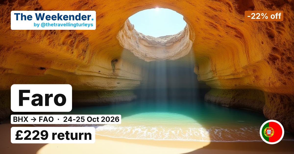 Faro weekend break from Birmingham - £229 return