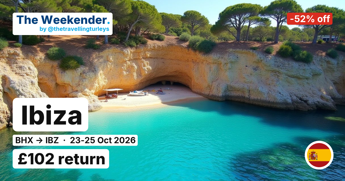 Ibiza weekend break from Birmingham - £102 return
