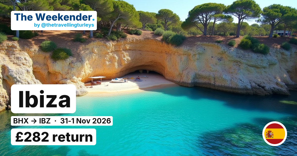Ibiza weekend break from Birmingham - £282 return
