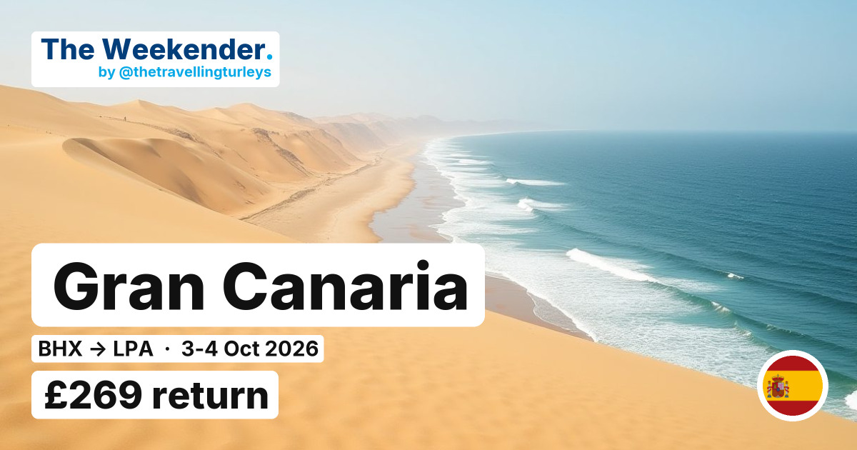Gran Canaria weekend break from Birmingham - £269 return