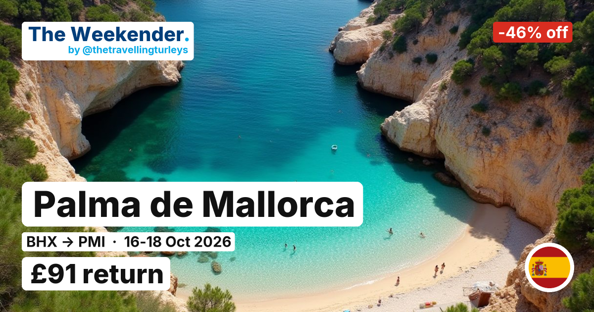 Palma de Mallorca weekend break from Birmingham - £91 return