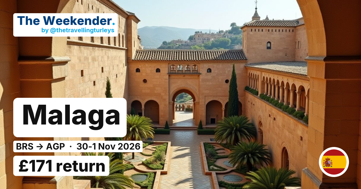 Malaga weekend break from Bristol - £162 return