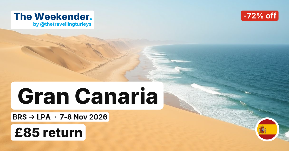 Gran Canaria weekend break from Bristol - £85 return