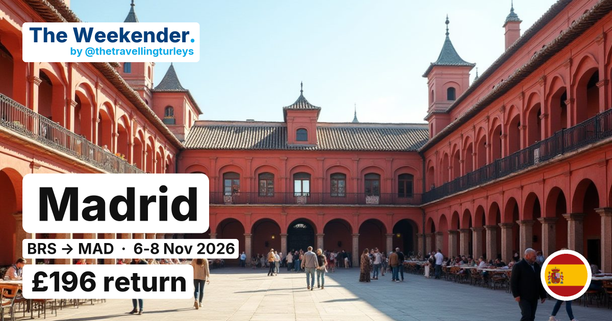 Madrid weekend break from Bristol - £196 return