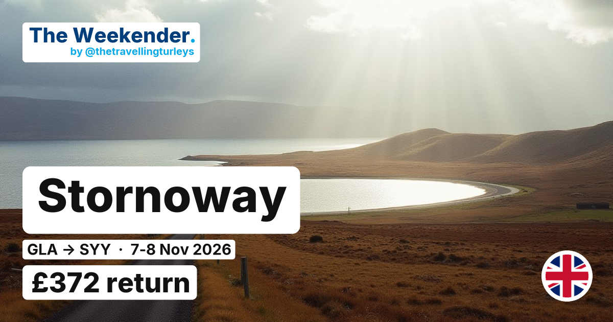 Stornoway weekend break from Glasgow - £372 return