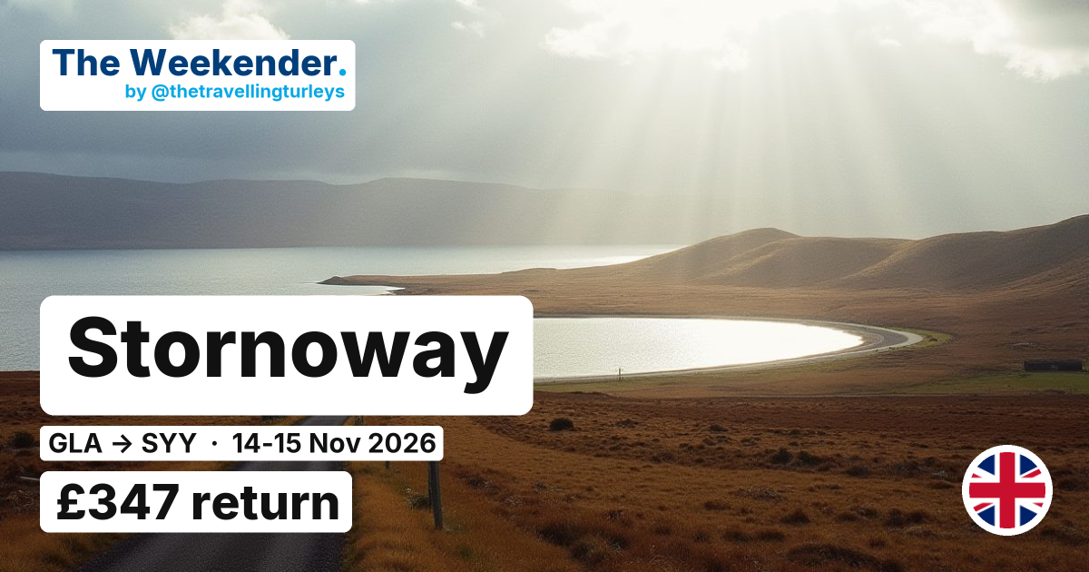 Stornoway weekend break from Glasgow - £347 return