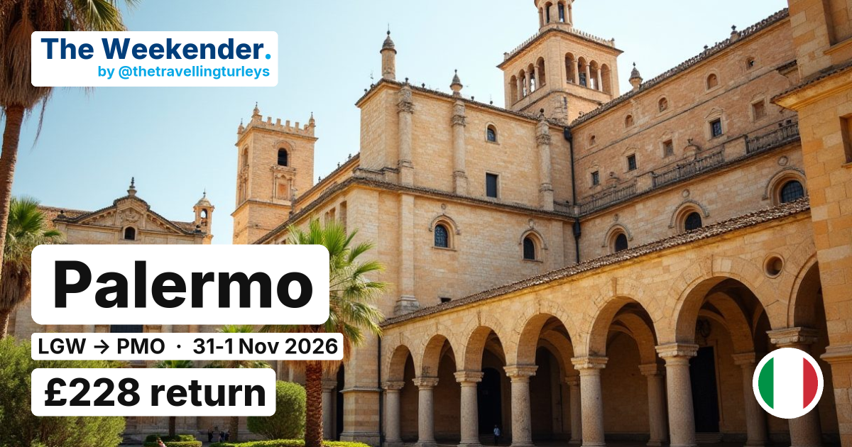 Palermo weekend break from London - £228 return