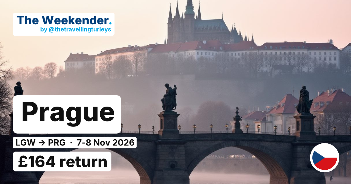 Prague weekend break from London - £164 return