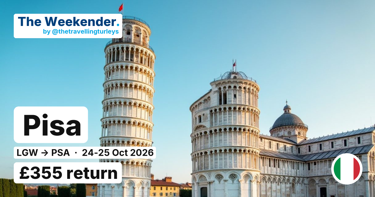 Pisa weekend break from London - £355 return