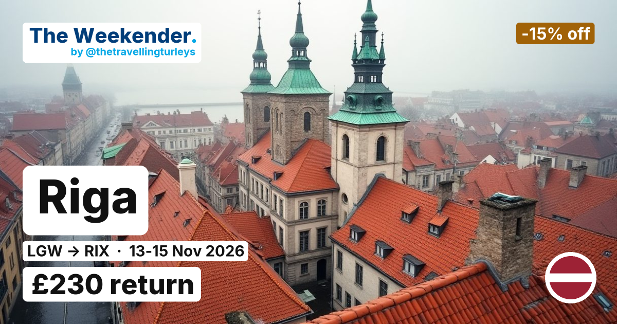 Riga weekend break from London - £230 return