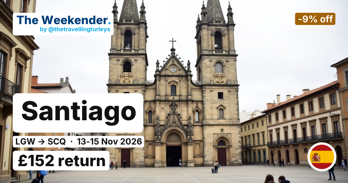 Santiago weekend break from London - £152 return