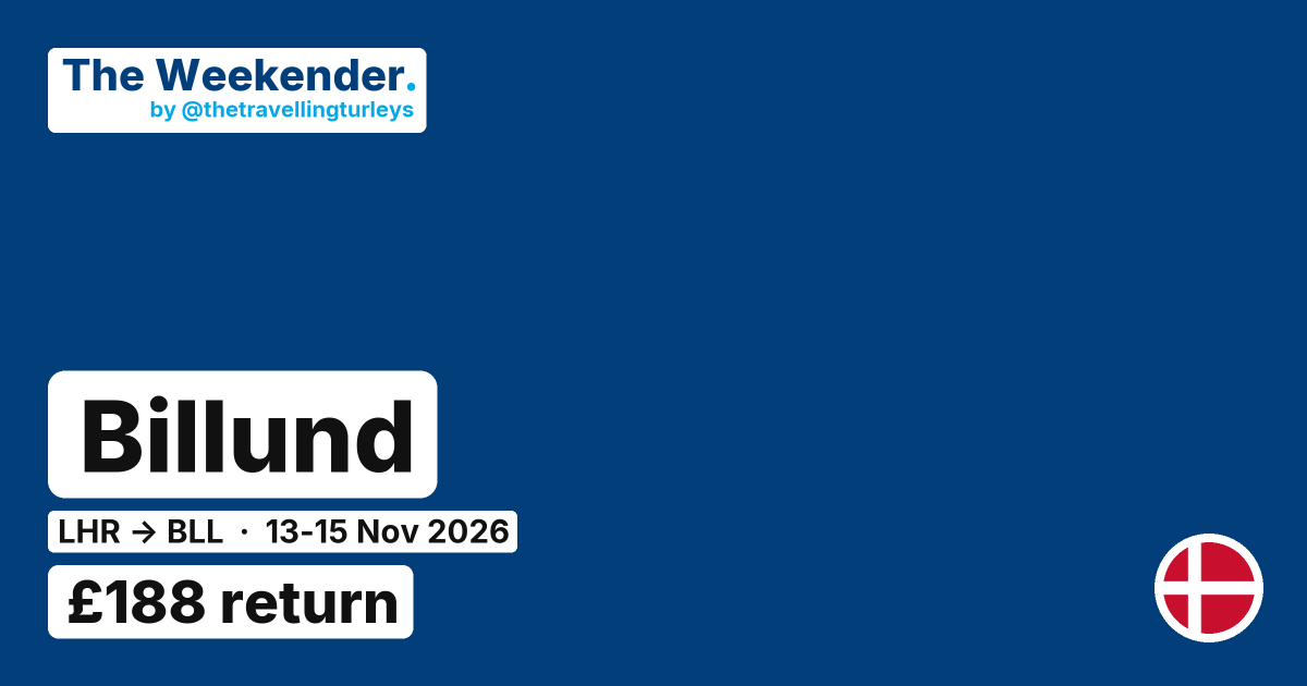 Billund weekend break from London - £188 return