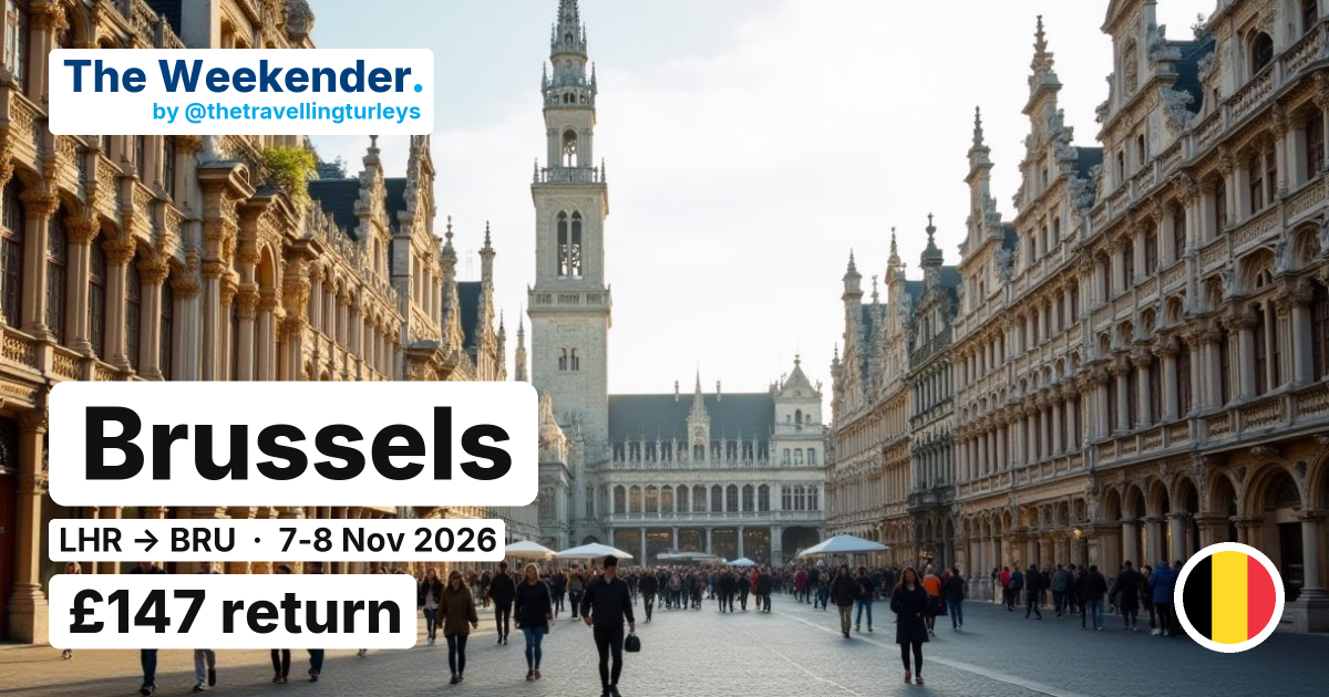Brussels weekend break from London - £147 return