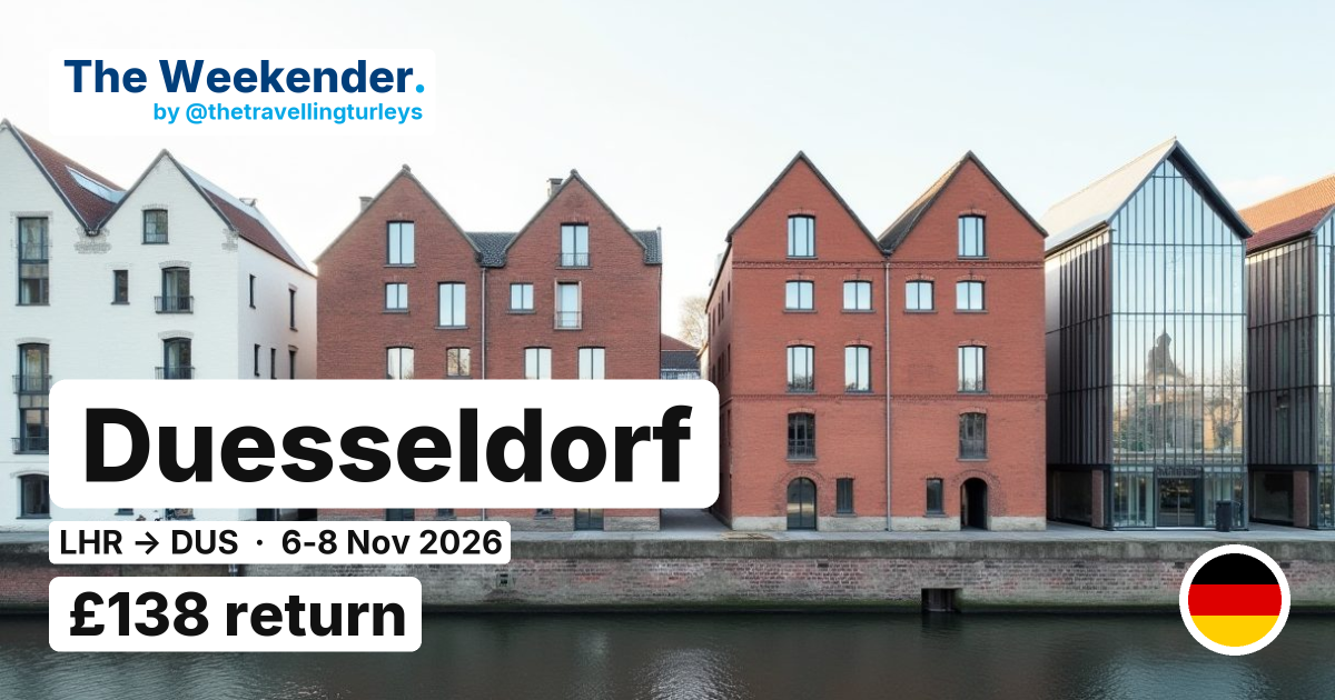 Duesseldorf weekend break from London - £138 return