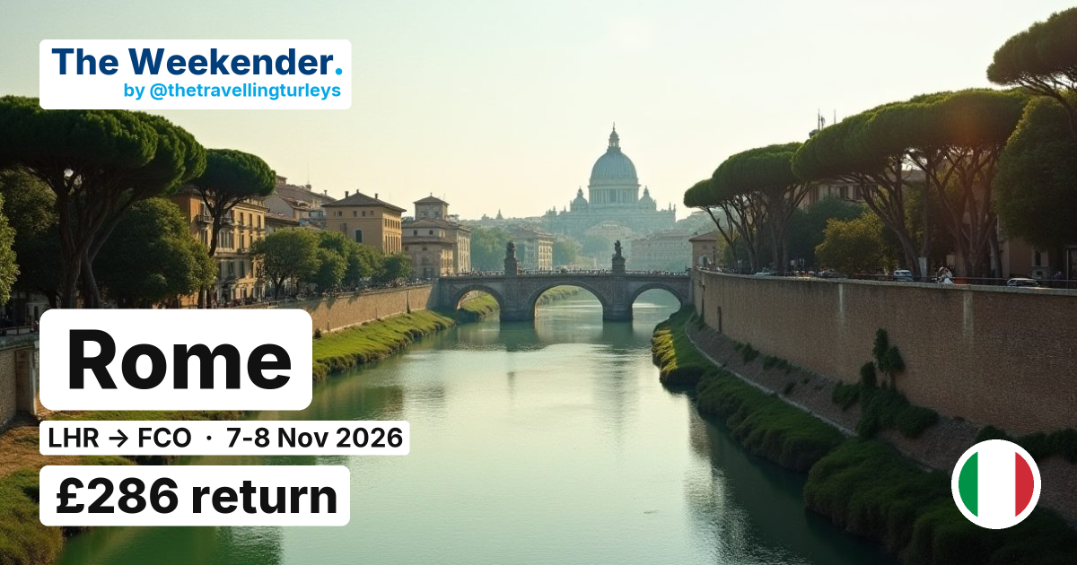 Rome weekend break from London - £286 return