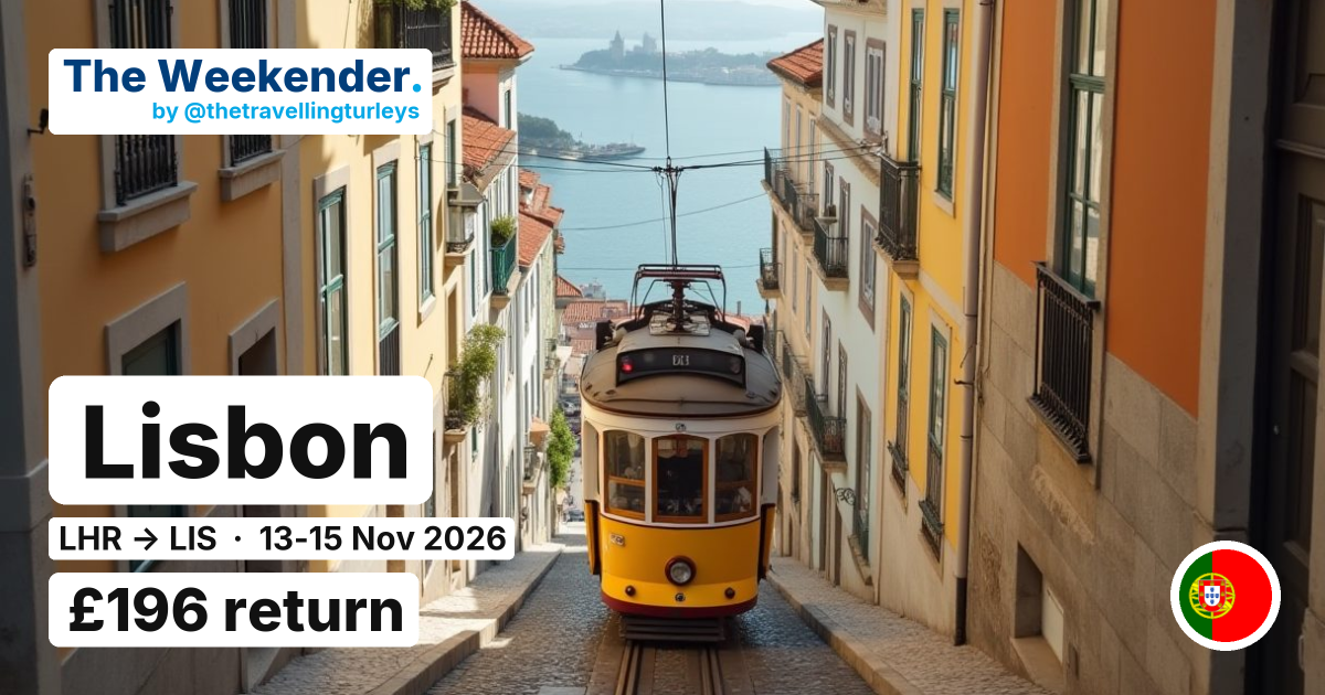 Lisbon weekend break from London - £196 return