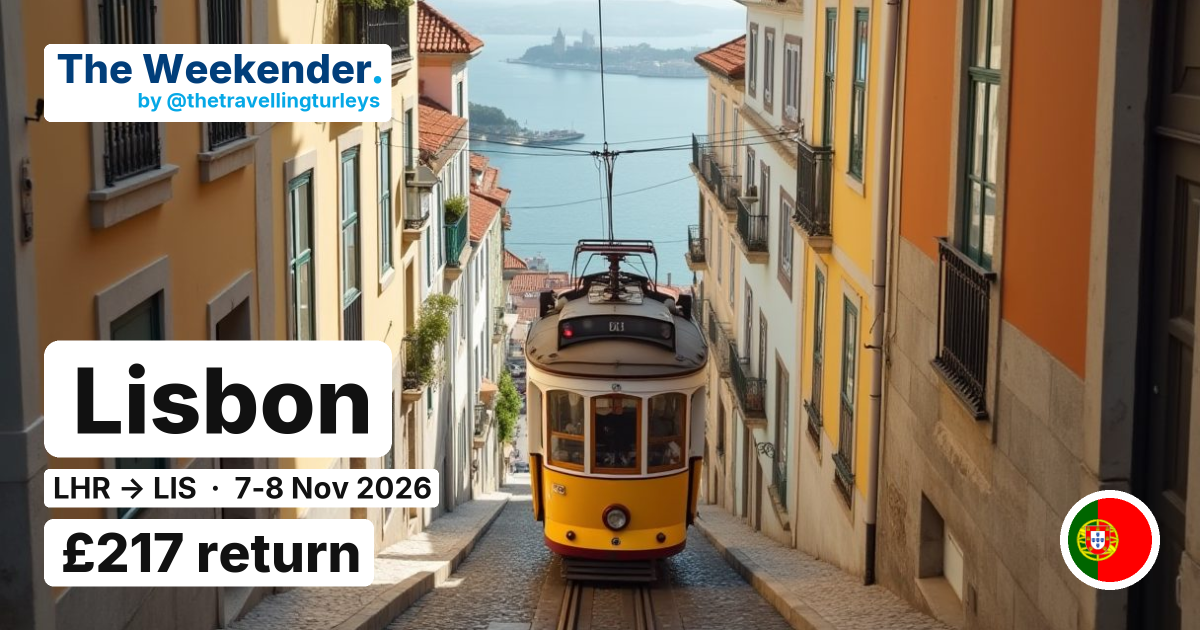 Lisbon weekend break from London - £217 return