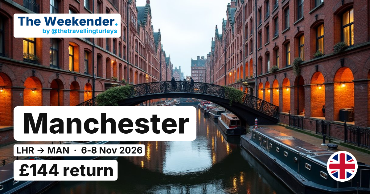 Manchester weekend break from London - £144 return
