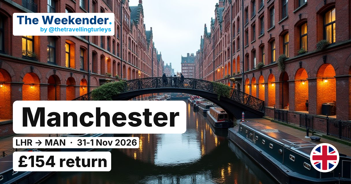 Manchester weekend break from London - £154 return