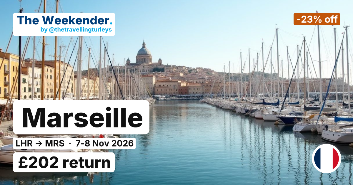 Marseille weekend break from London - £202 return