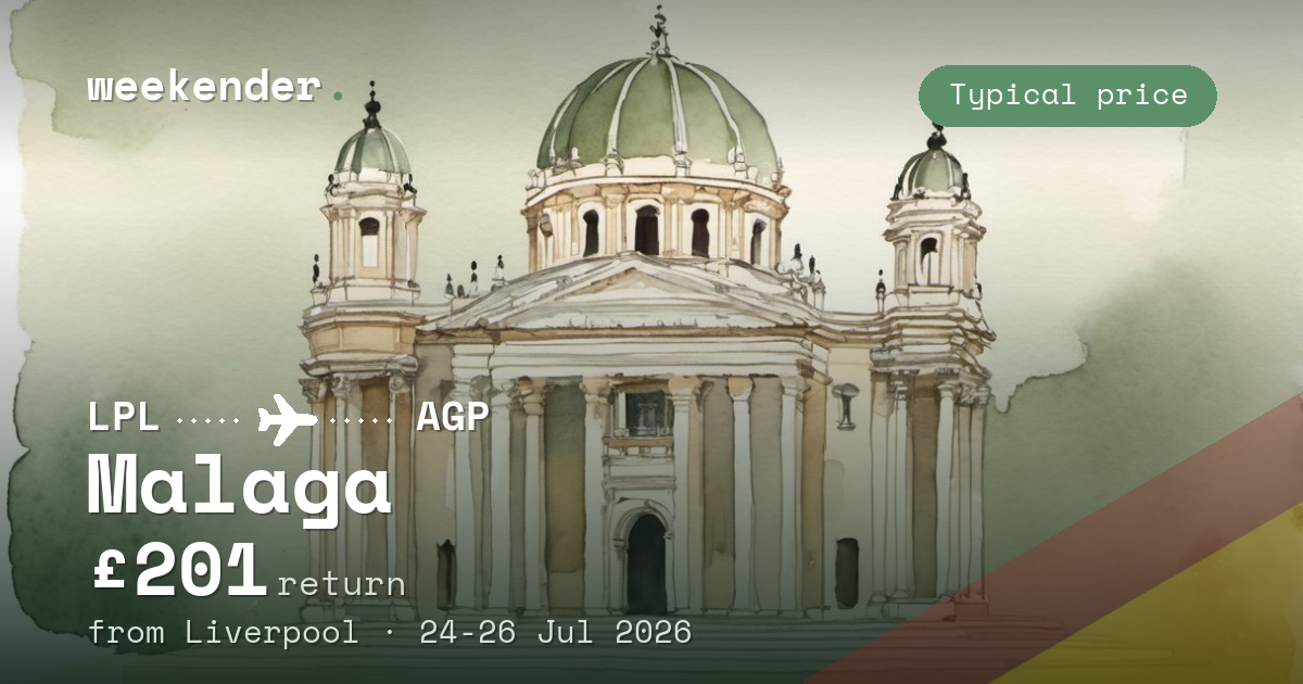Malaga weekend break from Liverpool - £214 return