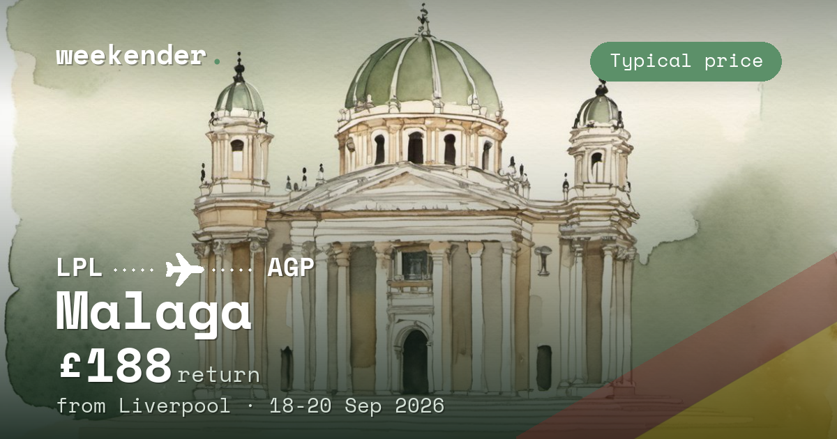 Malaga weekend break from Liverpool - £188 return