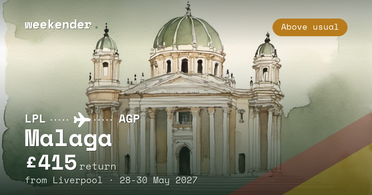 Malaga weekend break from Liverpool - £415 return