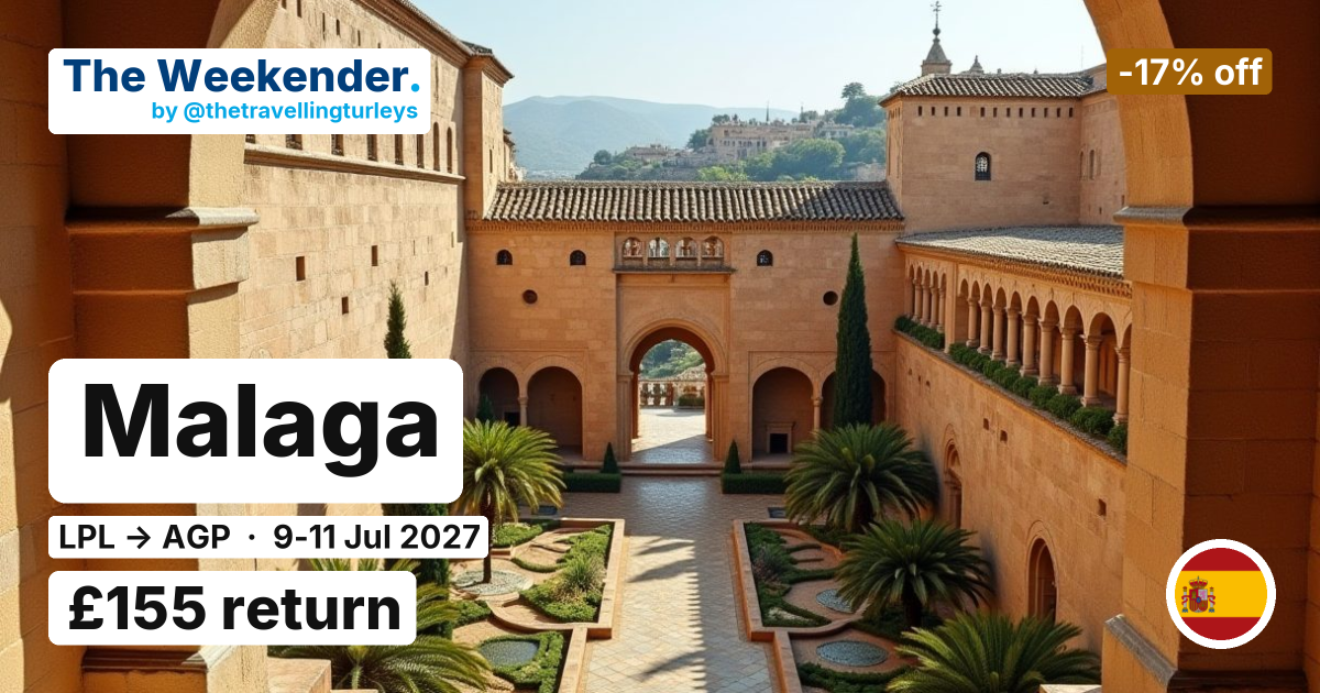 Malaga weekend break from Liverpool - £155 return