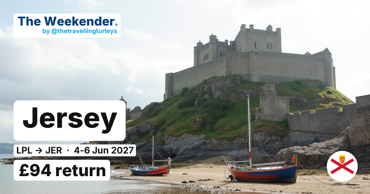 Jersey weekend break from Liverpool - £94 return