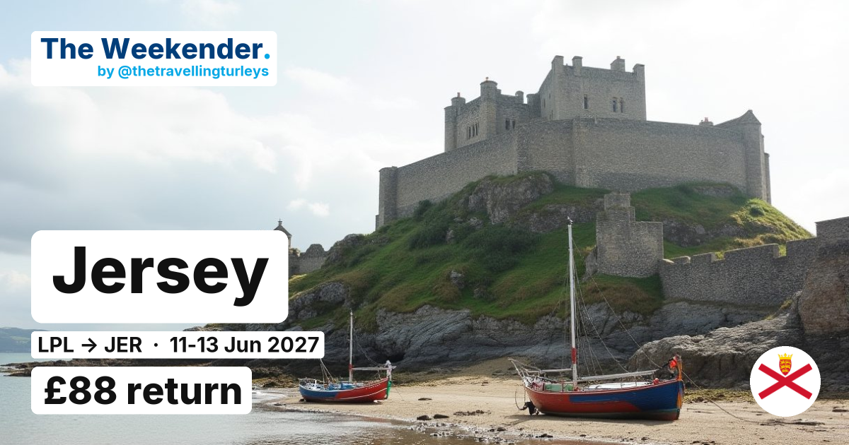 Jersey weekend break from Liverpool - £88 return