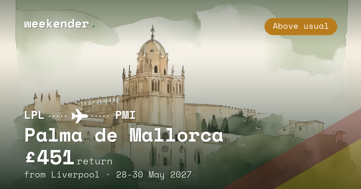 Palma de Mallorca weekend break from Liverpool - £451 return