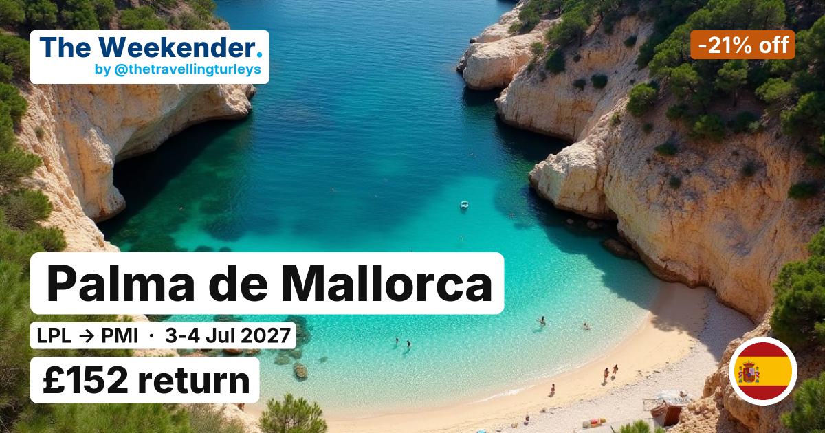 Palma de Mallorca weekend break from Liverpool - £152 return