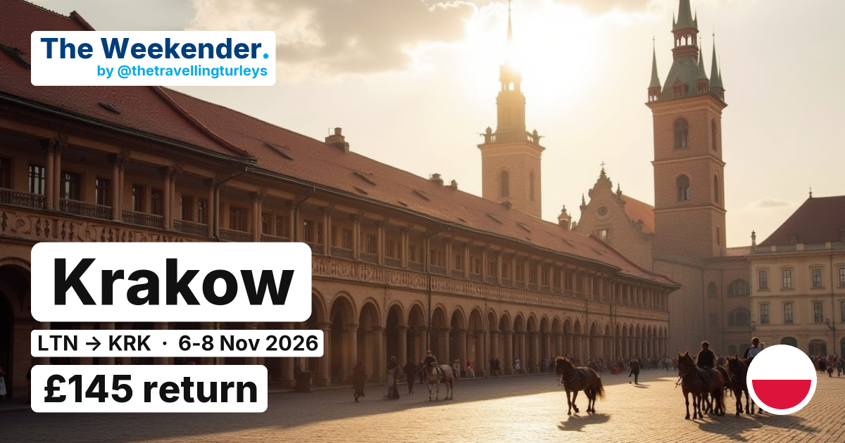 Krakow weekend break from London Luton - £145 return