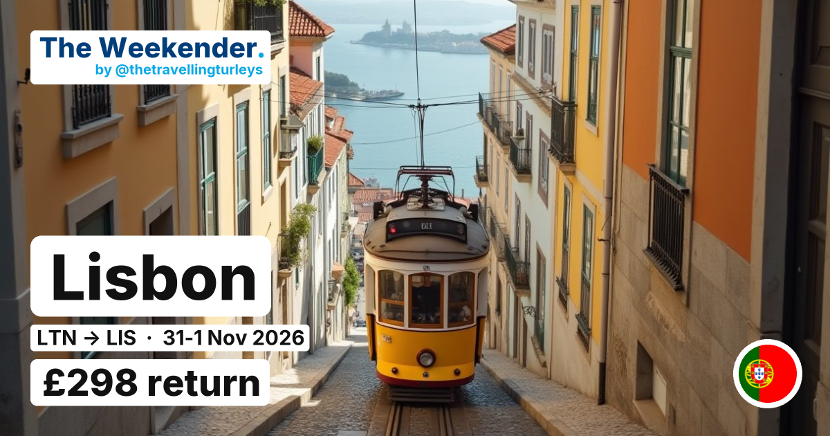 Lisbon weekend break from London Luton - £298 return