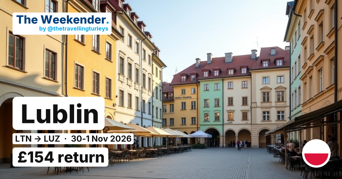 Lublin weekend break from London Luton - £154 return