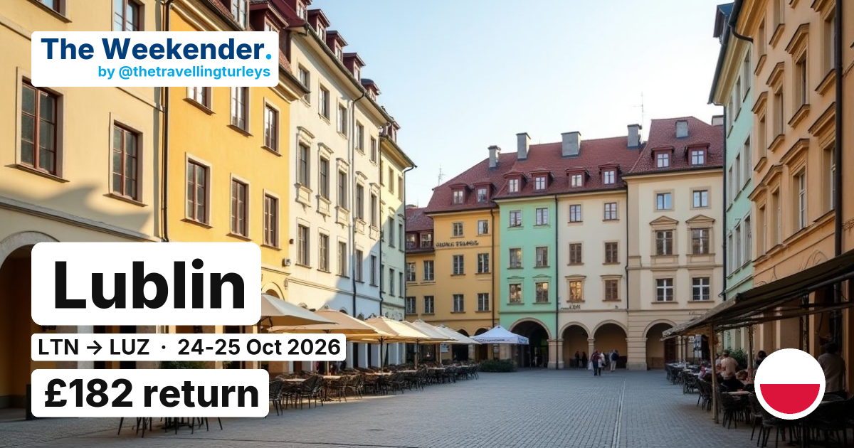 Lublin weekend break from London Luton - £182 return
